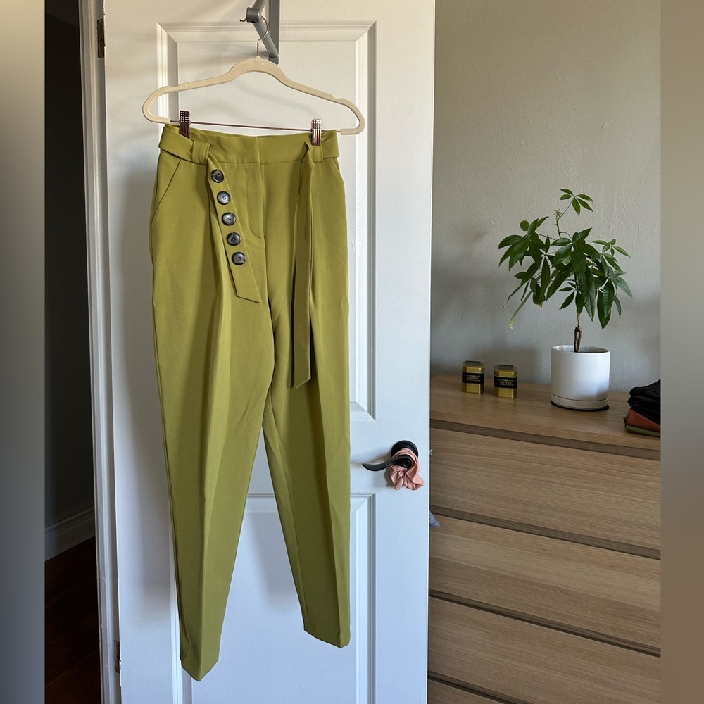 Green ASOS tapered dress pants
